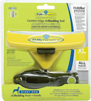 FURminator Furflex Comfort Edge Head Handle Χτένα L Σκύλων με Ξυράφι για Απομάκρυνση Τριχών