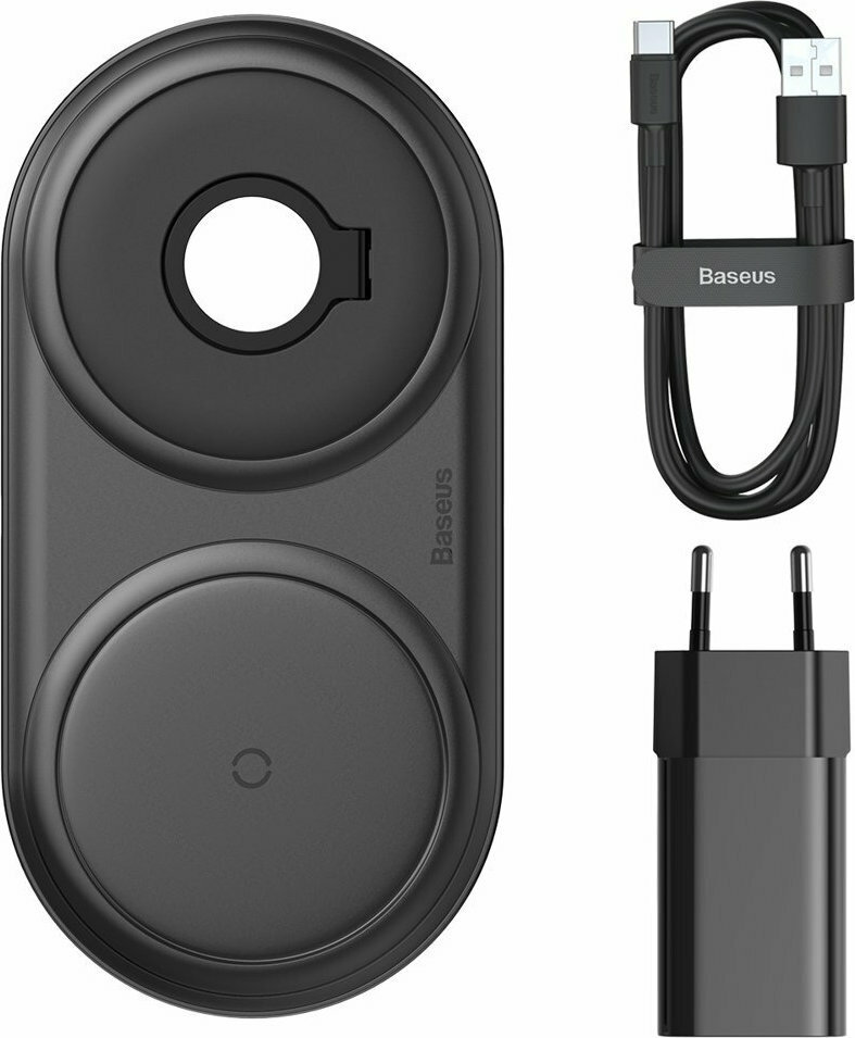 Baseus 3in1 Wireless Qi Charger Μαύρο (Apple Watch) Skroutz.gr
