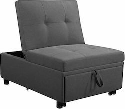 Imola Πολυθρόνα Κρεβάτι Σκούρο Γκρι 75x106x90cm