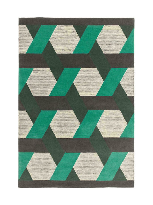 Asiatic London Camden Handmade Rug Rectangular Green