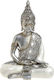 Inart Dekorativer Buddha aus Polyresin 18x9x25cm 1Stück