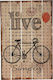 Iliadis Decorative Sign Bicycle Handmade Beige made of Wood 40x60cm