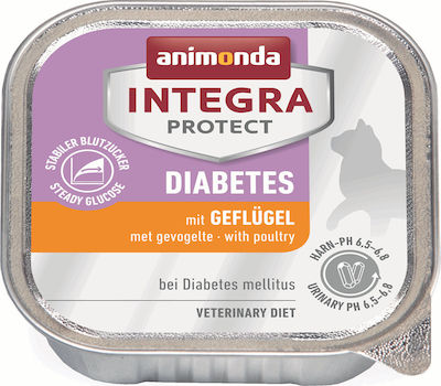 Animonda Integra Protect Diabetes Храна за мокри котешки хранилки за възрастни котки с Тава с Пилешко 100гр 1бр