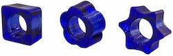 Art et Lumiere Napkin Ring Glass Blue 3pcs