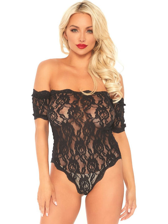 Leg Avenue 89234 Lace Teddy & Bottom Sexy Κορμάκι με Δαντέλα Μαύρο