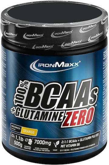 IronMaxx 100% BCAAs + Glutamine Zero 500gr Πορτοκάλι