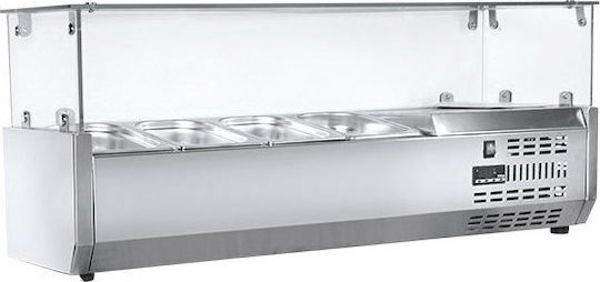 Niki Inox Kühlvitrine Tischgerät mit Kapazität 4x1/3 GN 108x34x45cm