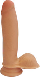 ToyJoy Get Real Dual Density Dildo with Balls Ρεαλιστικό Dildo με Όρχεις και Βεντούζα Flesh 18cm