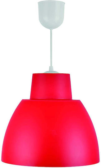 Vito Bitez-Colors-300 Κρεμαστό Φωτιστικό Κόκκινο με Ντουί E27 25x28.5εκ.
