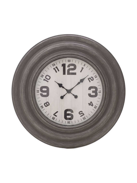 Inart Antique Wall Clock Plastic Gray Ø76cm