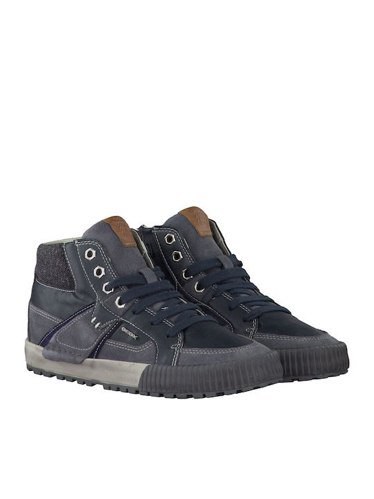 Geox Παιδικά Sneakers High Ανατομικά για Αγόρι Navy Μπλε