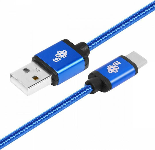 Tb Energy Braided USB 2.0 Cable USB-C male - USB-A Μπλε 1.5m AKTBXKUCSBA150N