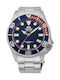 Orient Men's Watch 43mm Automatic with Silver Metal Bracelet