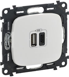 Legrand Valena Walled Power Socket with 2 USB P...