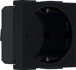 Aca Modys Single Power Socket Black