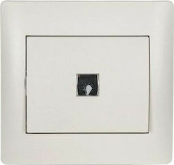 Elmark Rhyme Complete Wall Push Staircase Button with Frame White 11181C