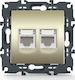 Aca Prime Front Double Network Socket RJ45 Cat6...