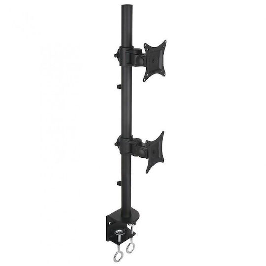 Techly Stand Desk Mounted for 2 Monitors up to 27" with Arm (ICA-LCD-350-D)