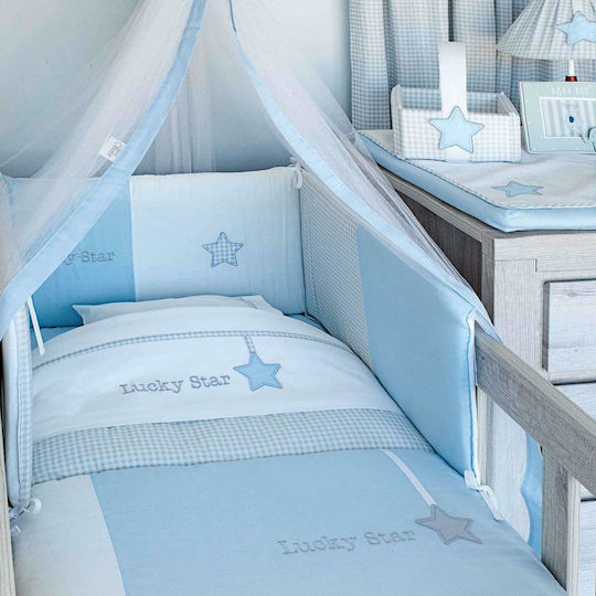 Baby Oliver Baby Bettwäsche-Set Für Krippe Blau 3 Stück