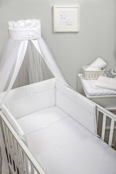 Baby Oliver Baby Crib Bedding Set Broderie Des. 334 2pcs White