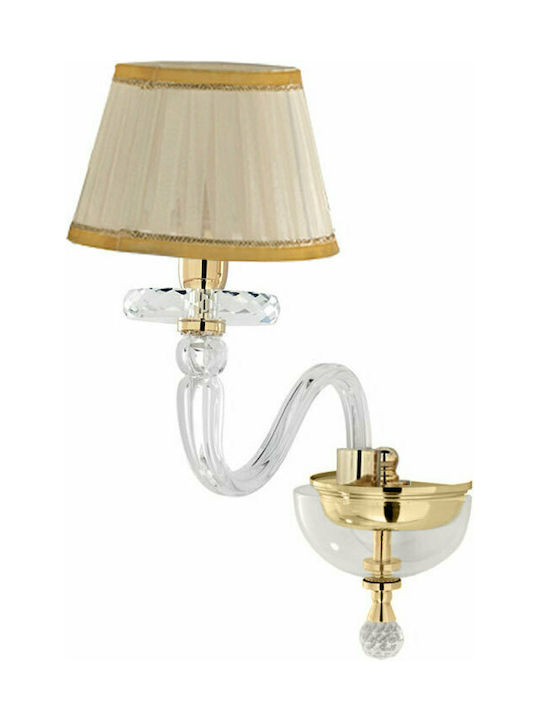 Ondaluce AP.BACH/1CP Lamp Wall Gold 16x30x16cm