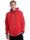 BodyTalk Men's Cardigan with Hood & Pockets Red