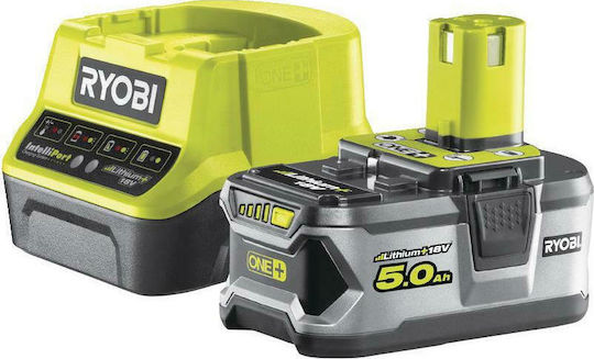 Ryobi Комплект Батерия Литиеви Капацитет 5Ах 18V със Зарядно RC18120-150