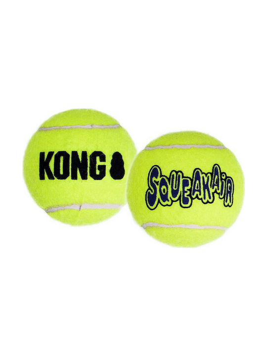 Kong Squeakair Tennis Ball Dog Toy Made Of Rubber Large Yellow