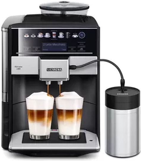 Siemens Eq.6 Automatic Espresso Coffee Machine 1500W Pressure 19bar for Cappuccino with Grinder Black TE658209RW