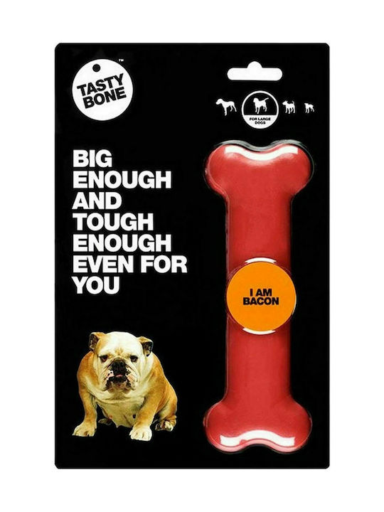 Pet Camelot Nylon Bone Toy Dog made of Rubber with Flavor Bacon Large 17εκ. Brown 1pcs