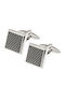 Ascot Steel Cufflinks in Black Colour