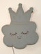 Woodseason Wooden Kids Wall Light Cloud With Crown