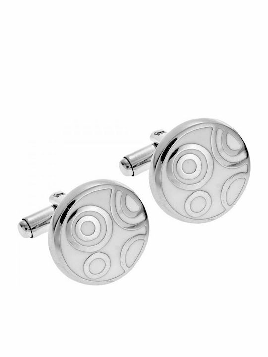 Senza Cufflink from Steel In Silver Colour