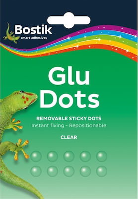 Bostik Κόλλα Αυτοκόλλητο Glue Dots Removable Clear 64pads