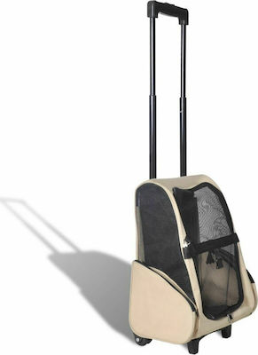 vidaXL Husă impermeabilă Cărucior pentru transport câine / pisici până la 10kg Bej M40xL25xA53cm. 170192