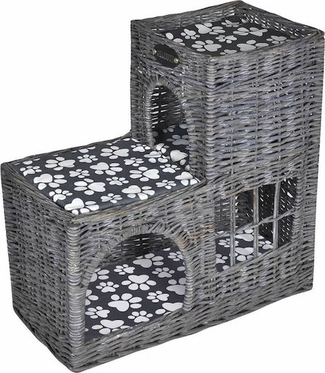 vidaXL Σπιτάκι Γάτας Γκρι 55x27x53cm
