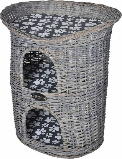 vidaXL Nest Pisici Gri 58x42x62cm