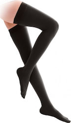 Adco 07271 Graduated Compression Thigh High Stockings with Silicone 20-30 mmHg Black