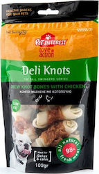 Pet Interest Deli Knots Tail Swingers Deliciu pentru câini Rase mici cu Pui 100gr 1117-W