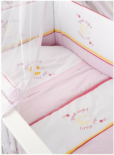 Baby Oliver Crib Set Pink 3 Pieces