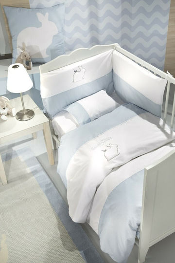 Saint Clair Baby Crib Bedding Set Lapin 5pcs Blue