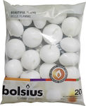 Bolsius Teelichter Schwimmend in Weiß Farbe (bis zu 4.5 Brennstunden ) 20Stück