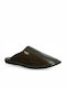 Parex Men's Leather Slippers Brown