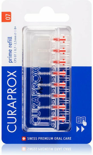 Curaprox Prime Refill CPS07 Аксесоари за междузъбни четки 2.5мм Червен 8бр
