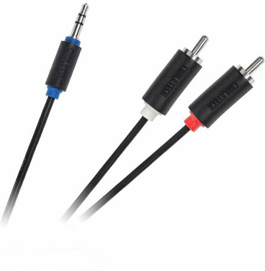 Cabletech Кабел 3.5 мм мъжки - RCA мъжки Черен 10м DM-3952-10
