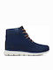 Killington Leather Kids Boots with Zipper Navy Blue