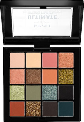 Nyx Professional Makeup Ultimate Eye Shadow Palette in Solid Form Utopia 16 Shades 13.3gr