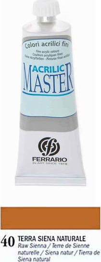 Ferrario Acrylic Master Acrylic Paint Set in Brown color 40 Raw Siena 60ml 1pcs