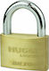 Hugo Locks BR50 Stahl Vorhängeschloss Messing mit Schlüssel 50mm 1Stück