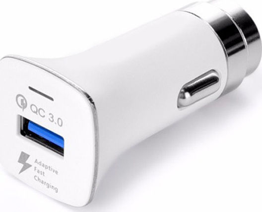 Treqa Auto-Ladegerät 18W 3.1A Schnellladung mit einem Anschluss: 1xUSB Weiß Farbe